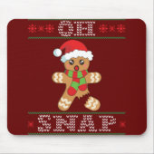Gingerbread Man Shirt Geschenk Oh schläfchen Weihn Mousepad (Vorne)