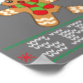 Gingerbread Man Shirt Geschenk Oh schläfchen Weihn Poster (Ecke)