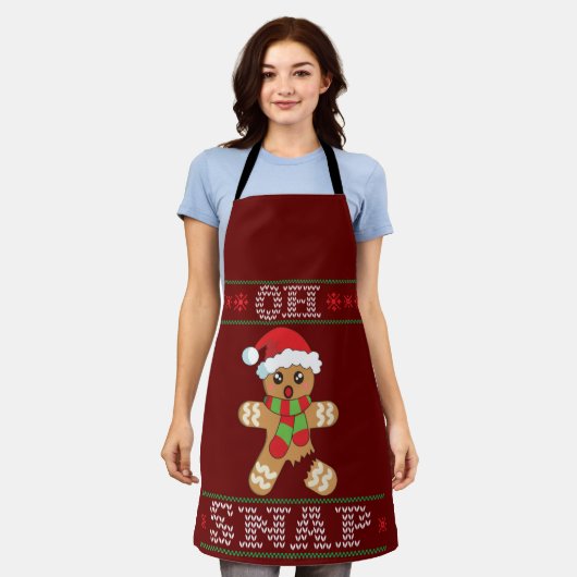 Gingerbread Man Shirt Geschenk Oh schläfchen Weihn Schürze (Getragen)