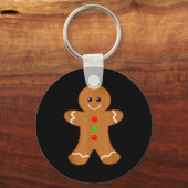 Gingerbread Man Shirt Weihnachtsplätzchen Backen H Schlüsselanhänger (Vorderseite)
