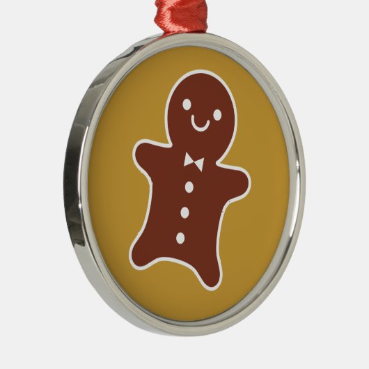 Gingerbread Man Silbernes Ornament (Rechts)