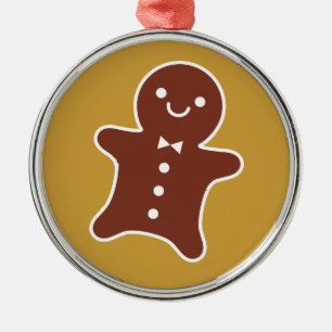 Gingerbread Man Silbernes Ornament