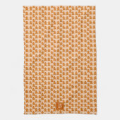 Gingerbread Man Skandinavien Mongogram Fun Holiday Geschirrtuch (Vertikal)