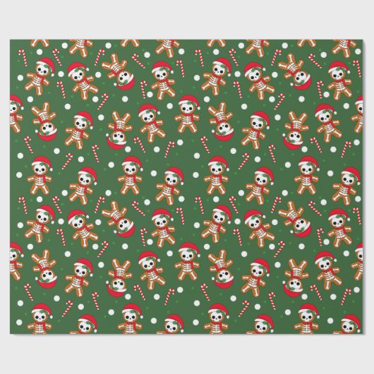 Gingerbread Man skelett Geschenkpapier (Flach)