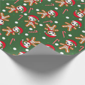 Gingerbread Man skelett Geschenkpapier (Ecke)