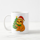 Gingerbread Man Sloth Weihnachtsmannmütze Weihnach Kaffeetasse (Links)