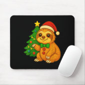 Gingerbread Man Sloth Weihnachtsmannmütze Weihnach Mousepad (Mit Mouse)