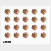 GINGERBREAD MAN Small Round Stickers (Blatt)