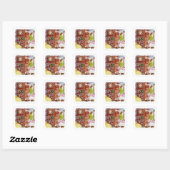 GINGERBREAD MAN Small Square Stickers (Blatt)