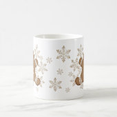 Gingerbread Man Snowflake Weihnachtskeks Urlaub Kaffeetasse (Mittel)