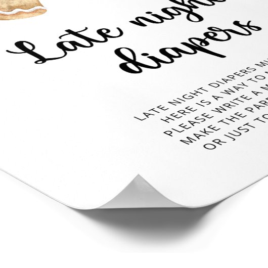 Gingerbread man \ Spate night diapers game Poster (Ecke)