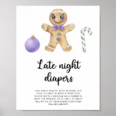 Gingerbread man \ Spate night diapers game Poster (Vorne)