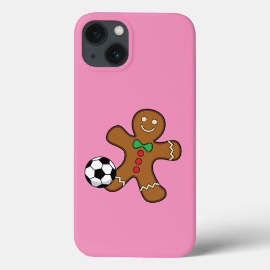 Gingerbread Man spielt Fußball Case-Mate iPhone Hülle (Rückseite)