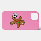 Gingerbread Man spielt Fußball Case-Mate iPhone Hülle (Rückseite (Horizontal))