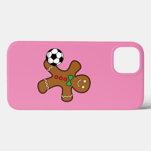 Gingerbread Man spielt Fußball Case-Mate iPhone Hülle (Rückseite (Horizontal))