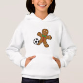 Gingerbread Man spielt Fußball Hoodie (Vorderseite)