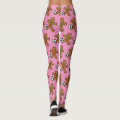 Gingerbread Man spielt Fußball Leggings (Rückseite)