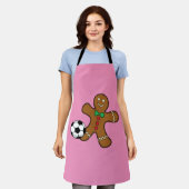 Gingerbread Man spielt Fußball Schürze (Getragen)