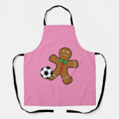 Gingerbread Man spielt Fußball Schürze (Vorderseite)