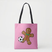 Gingerbread Man spielt Fußball Tasche (Vorderseite)
