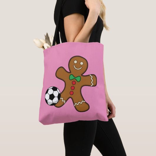 Gingerbread Man spielt Fußball Tasche (Von Nahem)