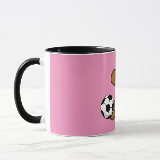 Gingerbread Man spielt Fußball Tasse (Links)