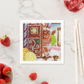 GINGERBREAD MAN Standard Cocktail Paper Napkins Serviette (Beispiel)