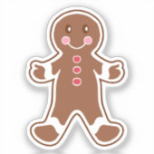 Gingerbread Man Sticker (Vorderseite)