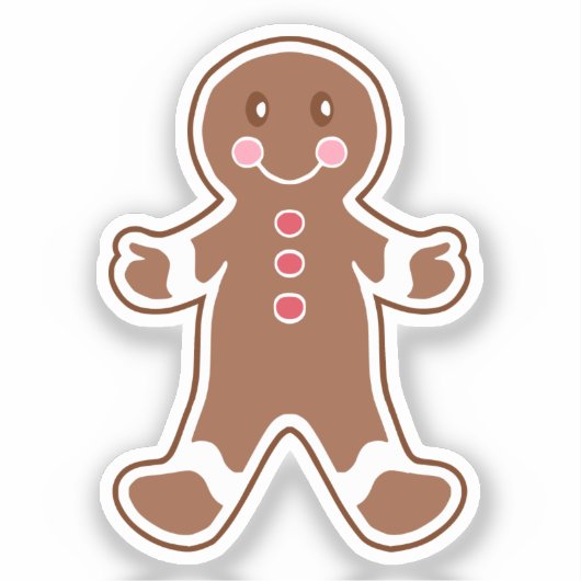 Gingerbread Man Sticker (Vorderseite)