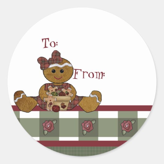 Gingerbread Man Sticker (Vorderseite)