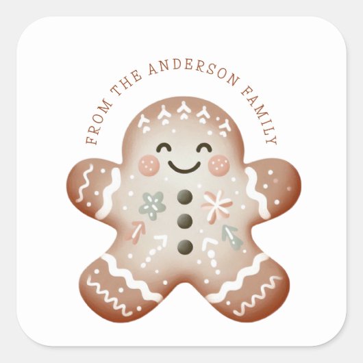 Gingerbread Man Sticker (Vorderseite)