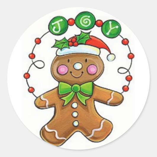 Gingerbread Man Sticker (Vorderseite)