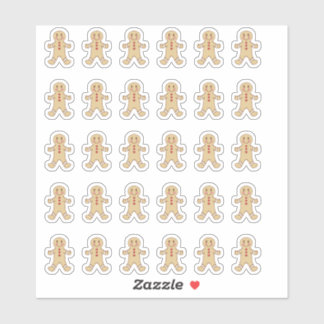 Gingerbread Man Stickers Aufkleber