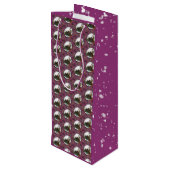 Gingerbread Man- Sugar Plum Geschenktüte Für Weinflaschen (Rückseite Schrägansicht)