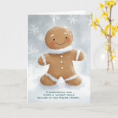 Gingerbread Man Therapy Weihnachten Karte (Gelbe Blume)
