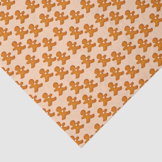 Gingerbread Man Traditioneller Niedlicher Weihnach Seidenpapier (Ausschnitt)