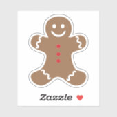 Gingerbread Man Transparent Aufkleber (Blatt)