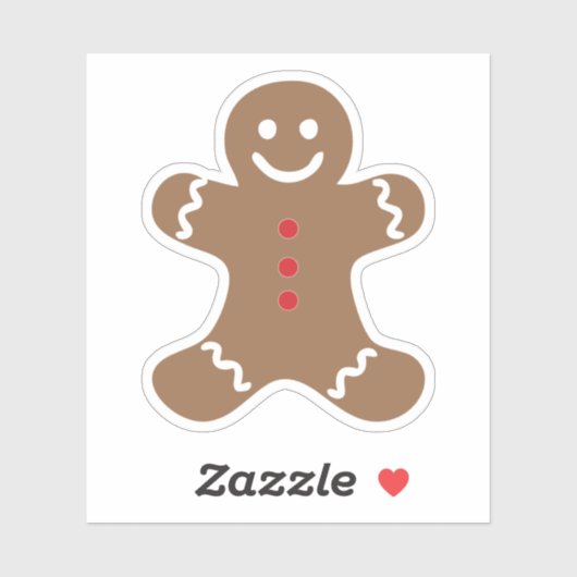 Gingerbread Man Transparent Aufkleber (Blatt)