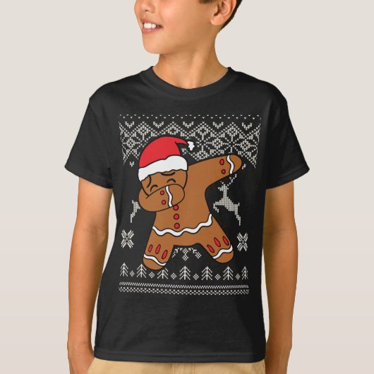 Gingerbread Man Ugly Christmas Sweater Gingerdab D T-Shirt (Vorderseite)