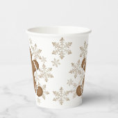 Gingerbread Man und Snowflake Cookies Pappbecher (Links)