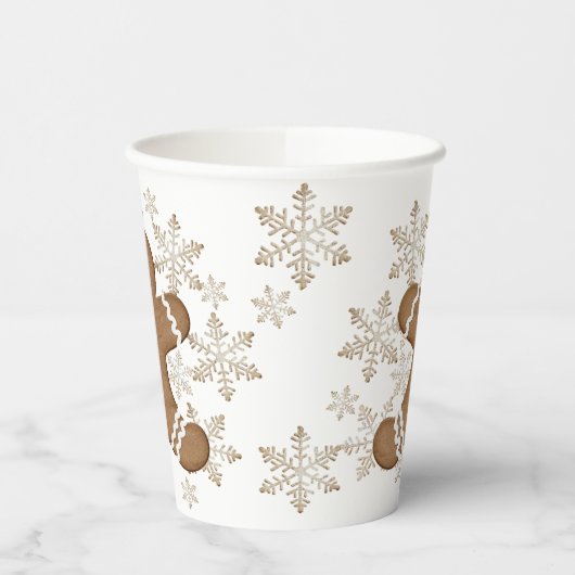Gingerbread Man und Snowflake Cookies Pappbecher (Links)