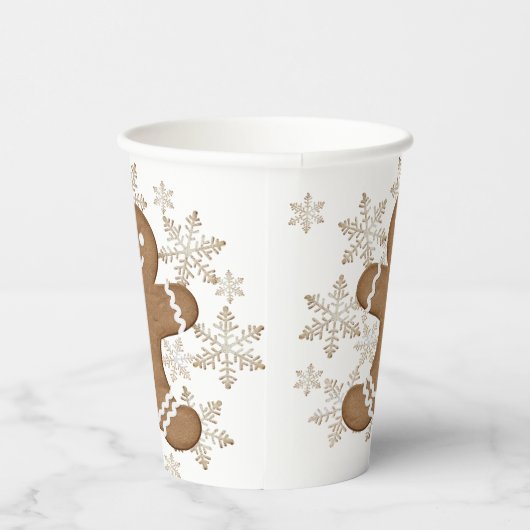 Gingerbread Man und Snowflake Cookies Pappbecher (Rechts)