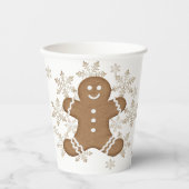 Gingerbread Man und Snowflake Cookies Pappbecher (Vorderseite)
