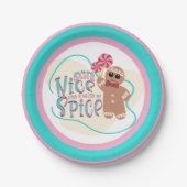 Gingerbread Man Weihnachts-Party-Teller Pappteller (Vorderseite)