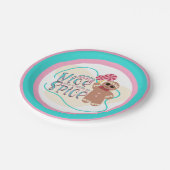 Gingerbread Man Weihnachts-Party-Teller Pappteller (Schrägansicht)