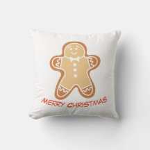 Gingerbread Man Weihnachts-Wurfkissen