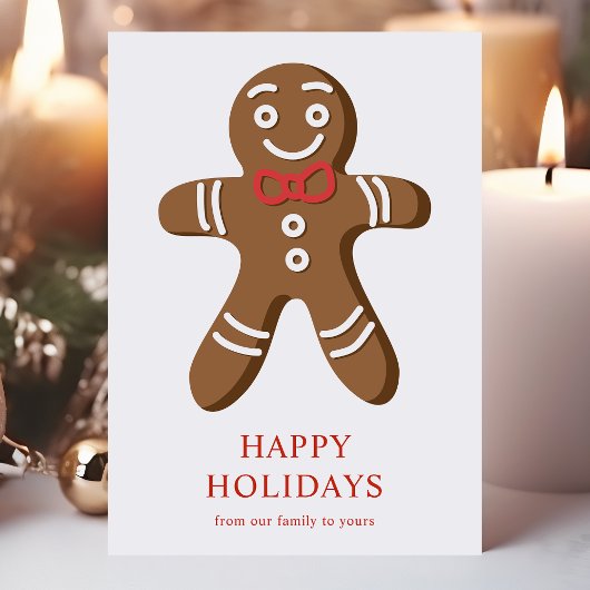 Gingerbread Man Weihnachtskoch Feiertagskarte