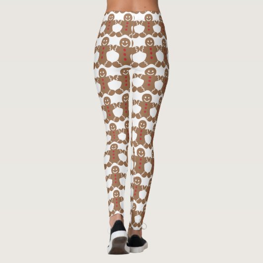 Gingerbread Man White Leggings (Rückseite)
