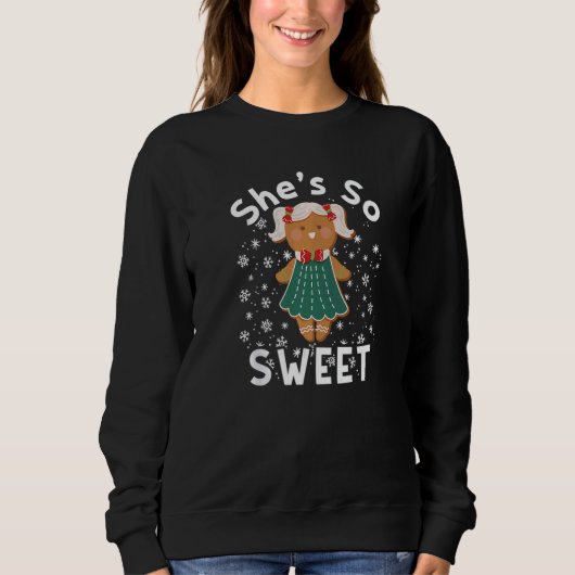 Gingerbread Man Woman Couples Christmas Holiday Ma Sweatshirt (Vorderseite)