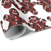 Gingerbread Man & Woman Geschenkpapier (Rolleneckpunkt)